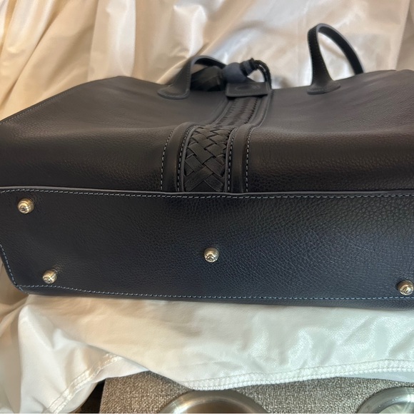 Navy blue‎ Brighton Ferrara Italian leather tote - Picture 4 of 5